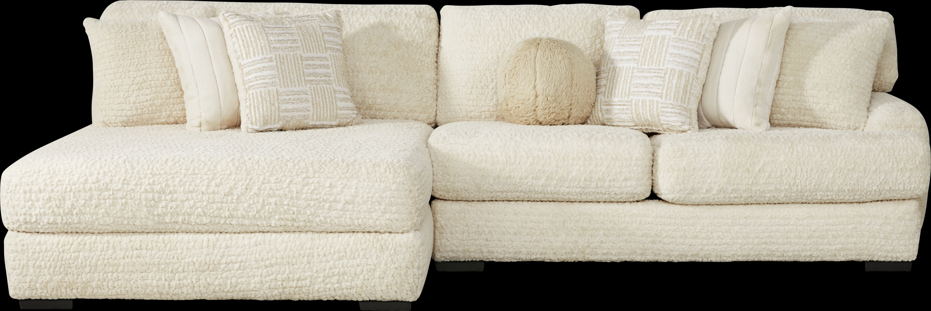 Chandler Ivory 5 Pc Sectional Living Room - Thumbnail - Image 2