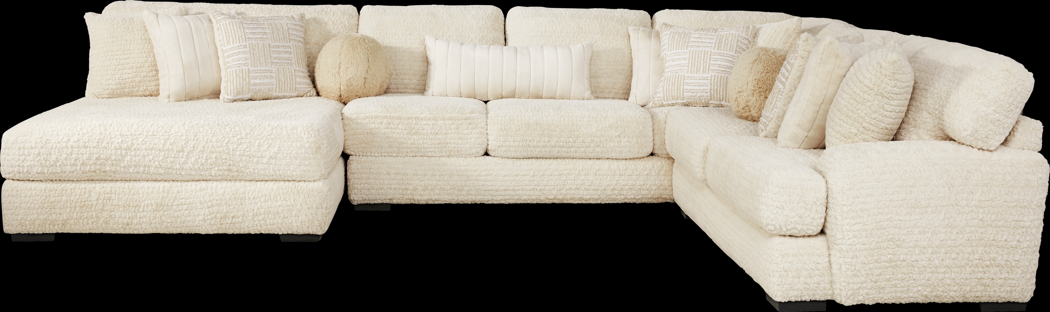 Chandler Ivory 3 Pc Sectional - Thumbnail - Image 1