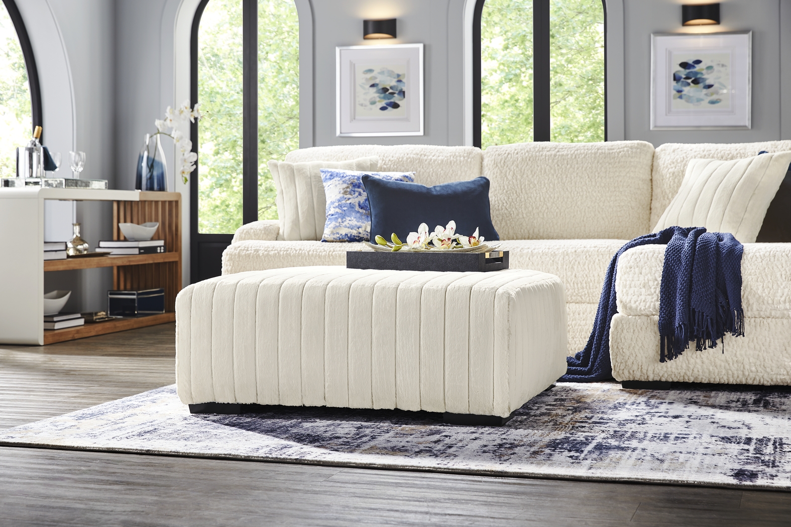 Chandler Ivory 5 Pc Sectional Living Room - Thumbnail - Image 11