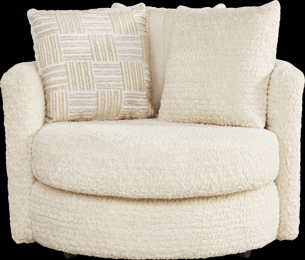 Chandler Ivory Swivel Chair - Thumbnail - Image 2