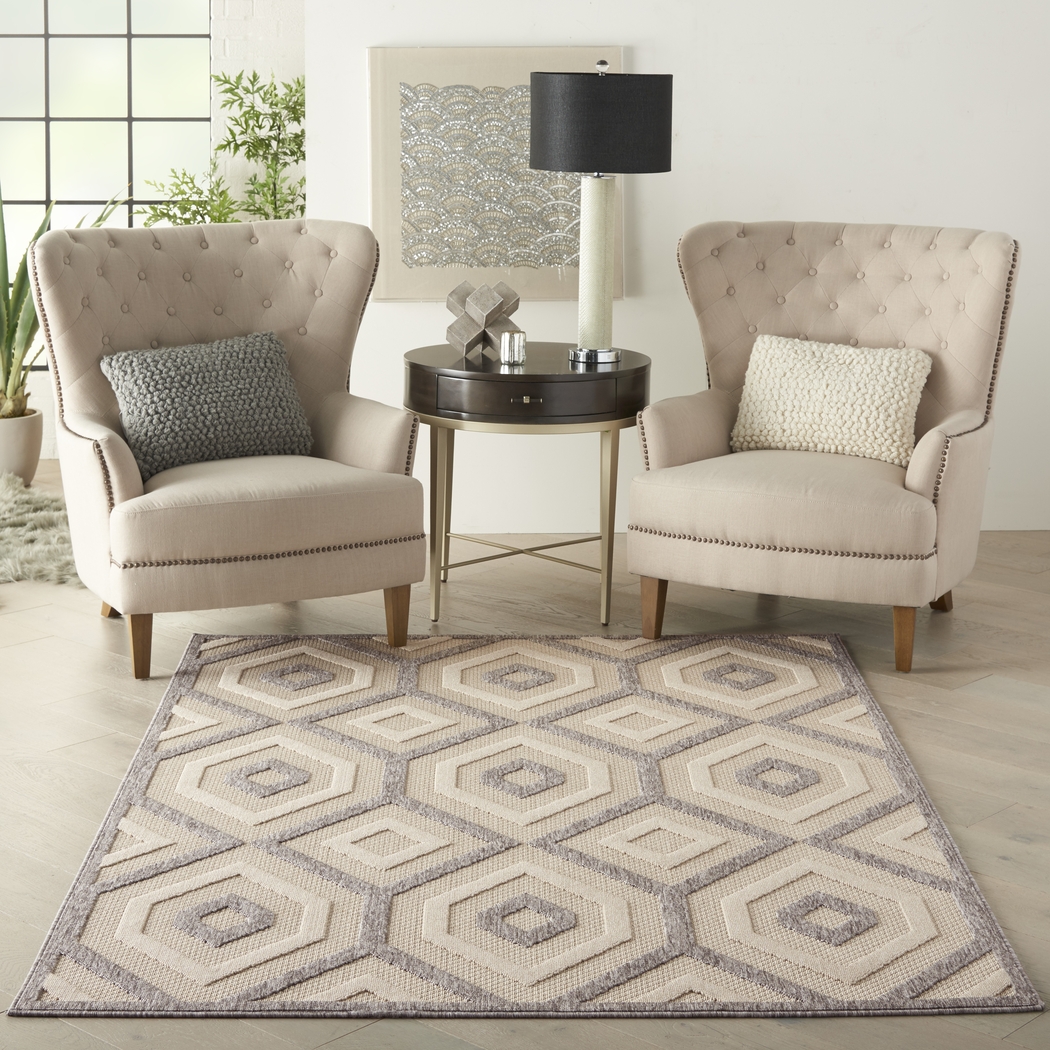 Chanley Cream 5' x 7' Indoor/Outdoor Rug - Thumbnail - Image 6