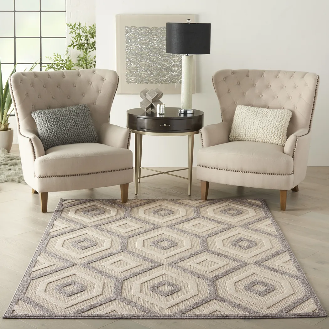 Chanley Cream 8' x 10' Indoor/Outdoor Rug - Thumbnail - Image 6
