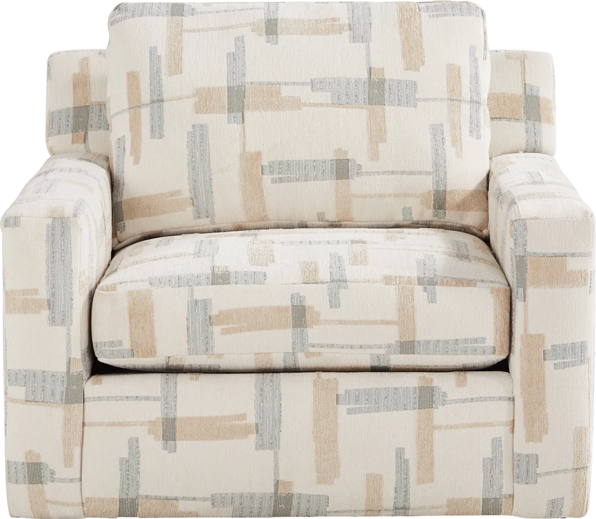 Channel Park Beige Swivel Chair - Thumbnail - Image 2