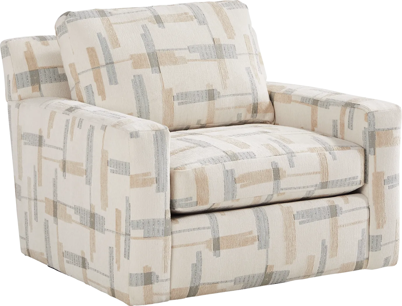 Channel Park Beige Swivel Chair - Thumbnail - Image 1