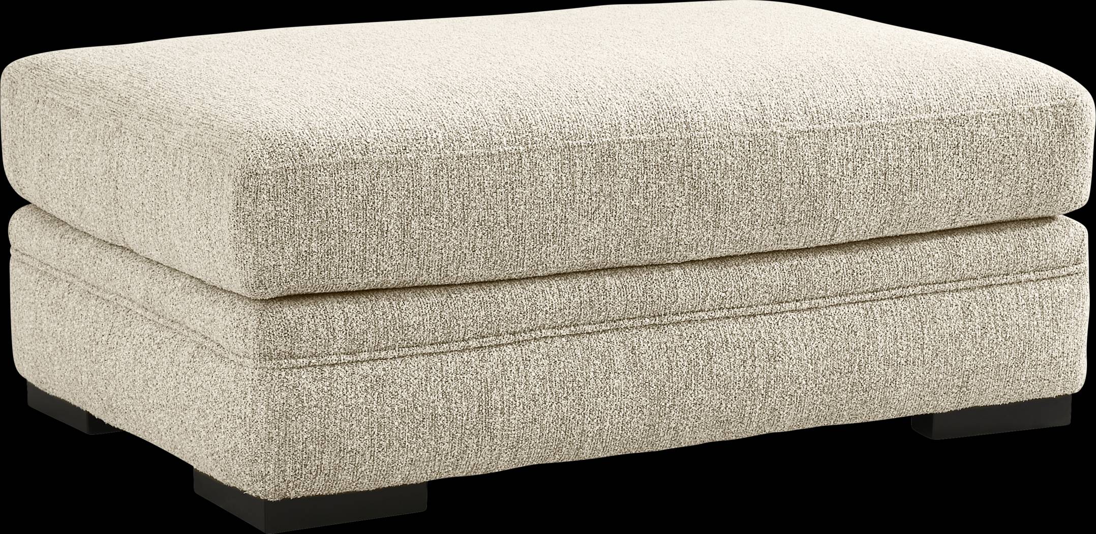 Channel Park Oatmeal Ottoman - Thumbnail - Image 1