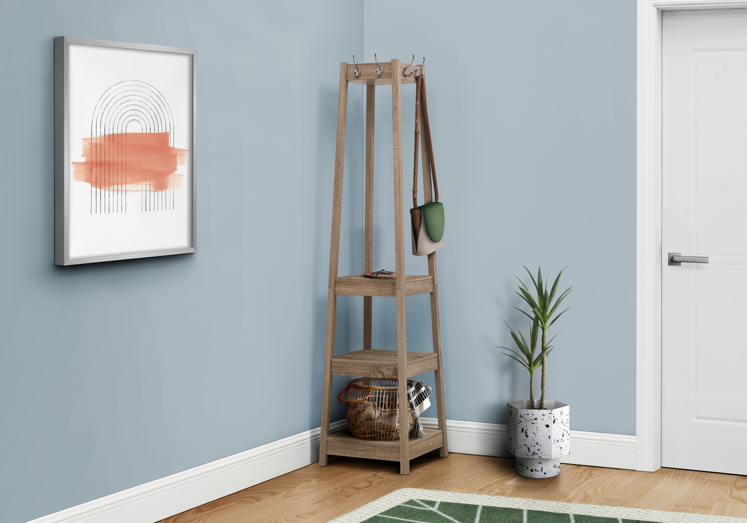 Chantemar Taupe Hall Tree - Thumbnail - Image 3