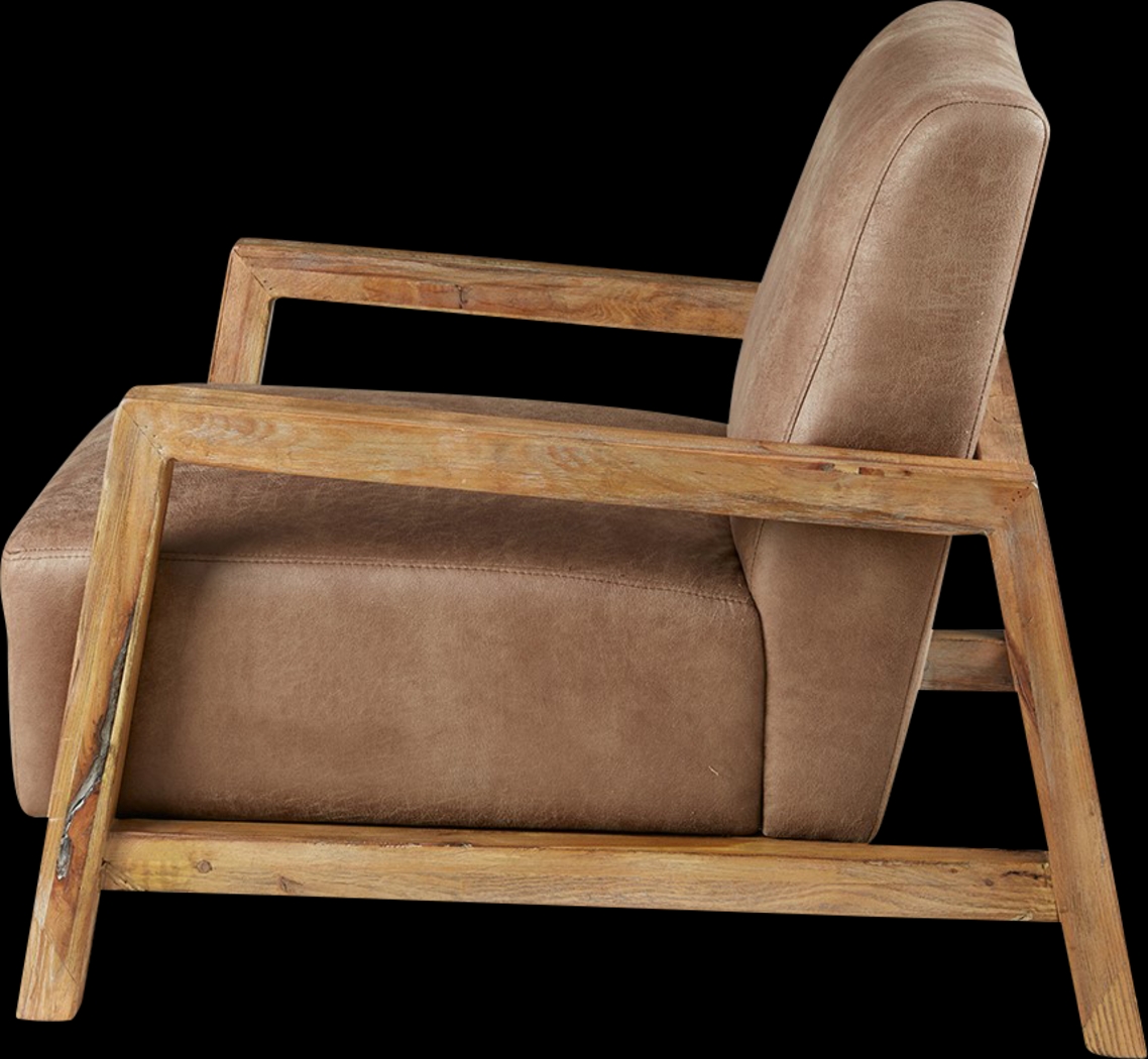 Chanterella Taupe Accent Chair - Thumbnail - Image 4