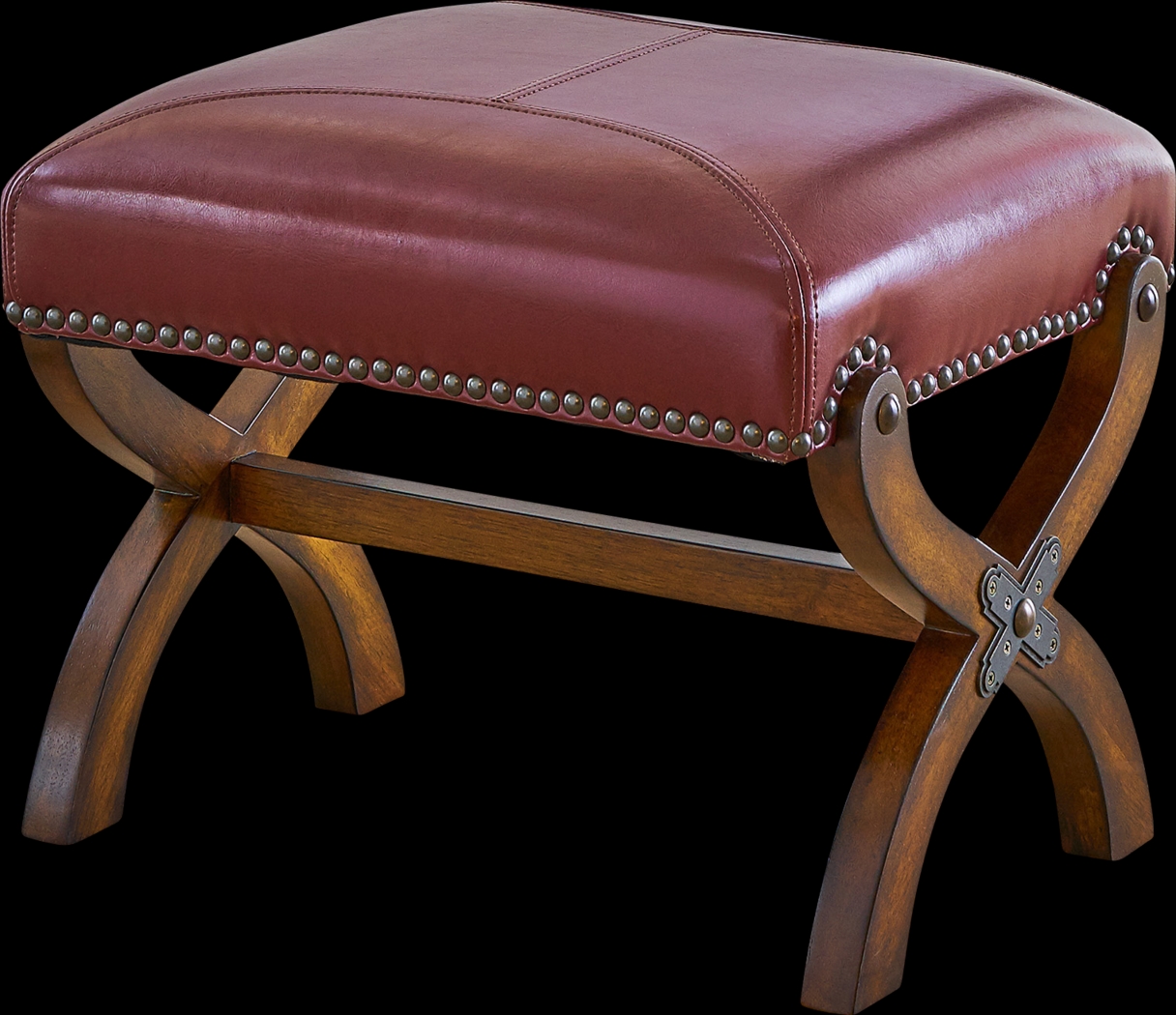 Chanticleer Red Accent Chair & Ottoman - Thumbnail - Image 11