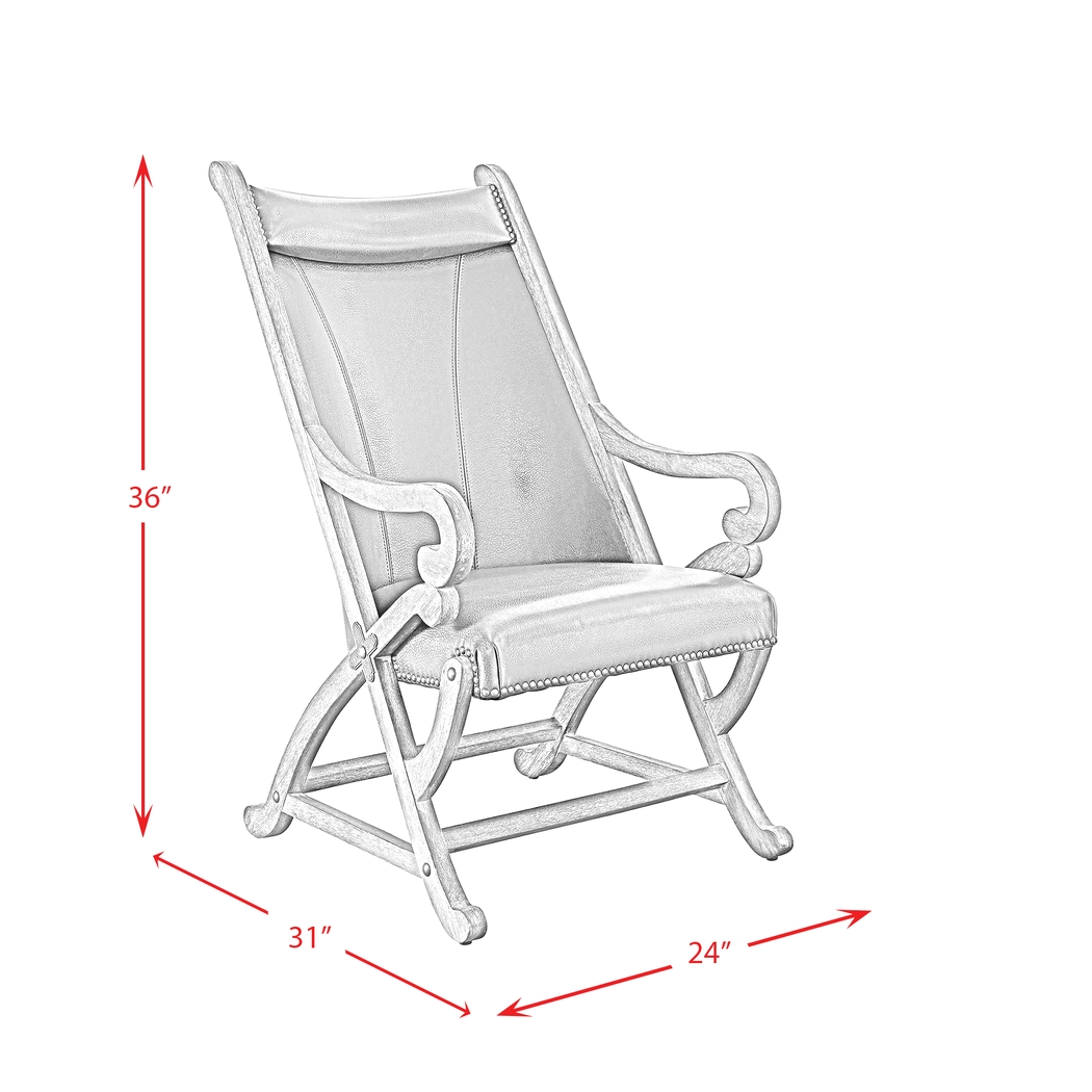 Chanticleer Red Accent Chair & Ottoman - Thumbnail - Image 12