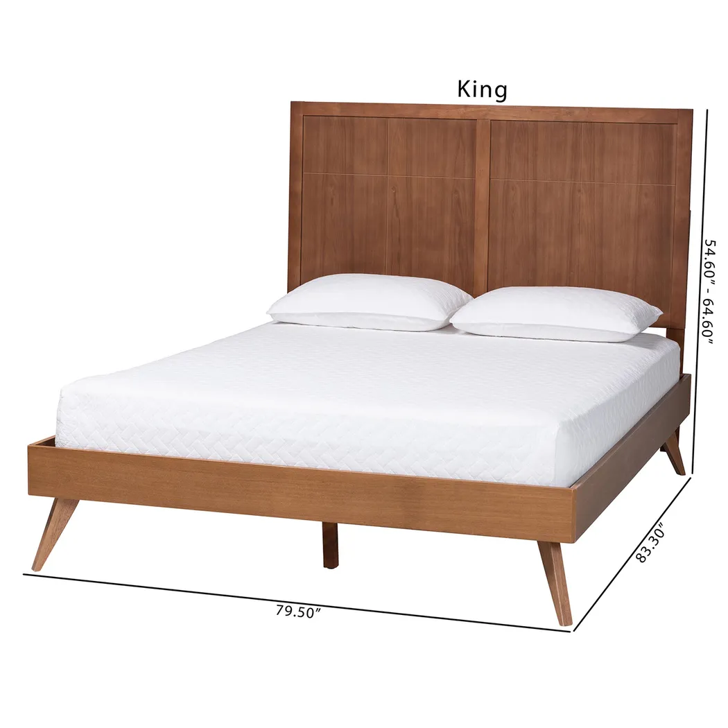 Chaoji Brown King Platform Bed - Image 3