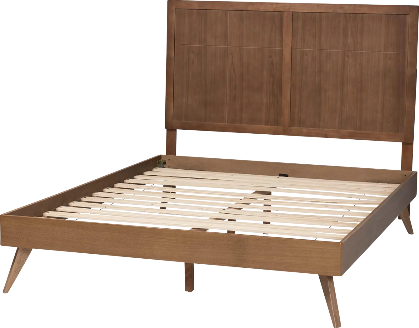 Chaoji Brown Queen Platform Bed - Thumbnail - Image 3
