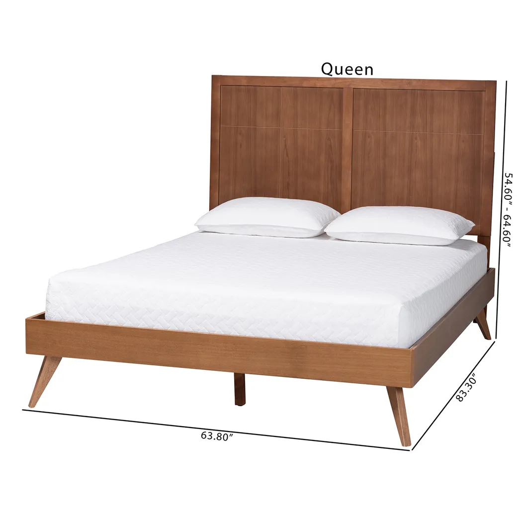 Chaoji Brown Queen Platform Bed - Thumbnail - Image 6