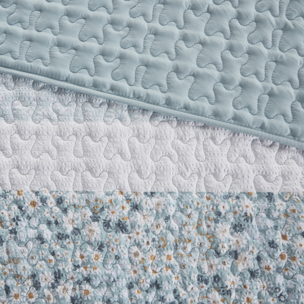 Chapote Blue 4 Pc King/California King Quilt Set - Thumbnail - Image 10