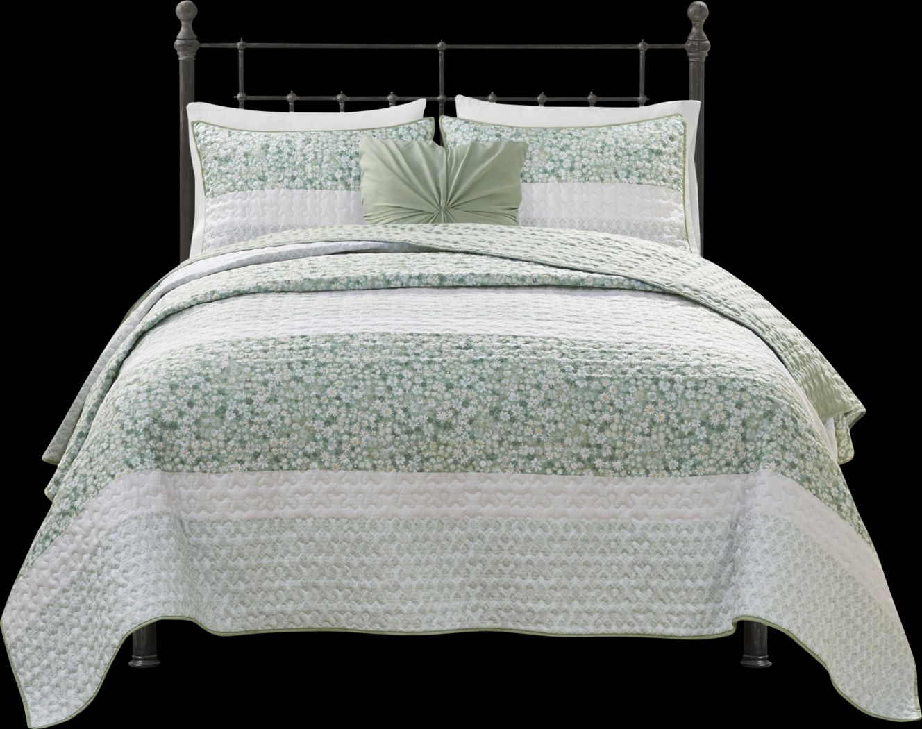 Chapote Green 4 Pc Full/Queen Quilt Set - Thumbnail - Image 10