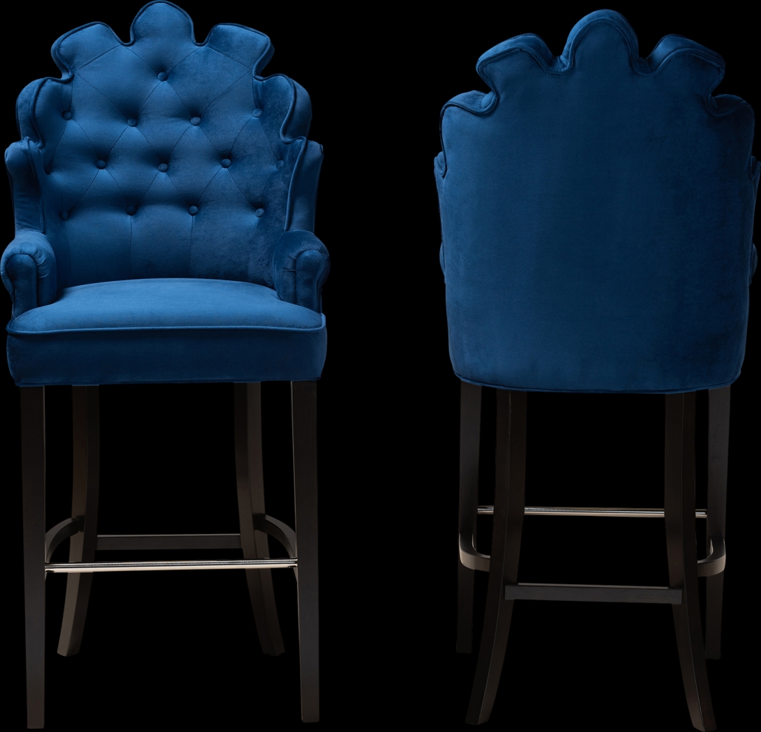 Charboonet Blue Barstool, Set of 2 - Thumbnail - Image 2