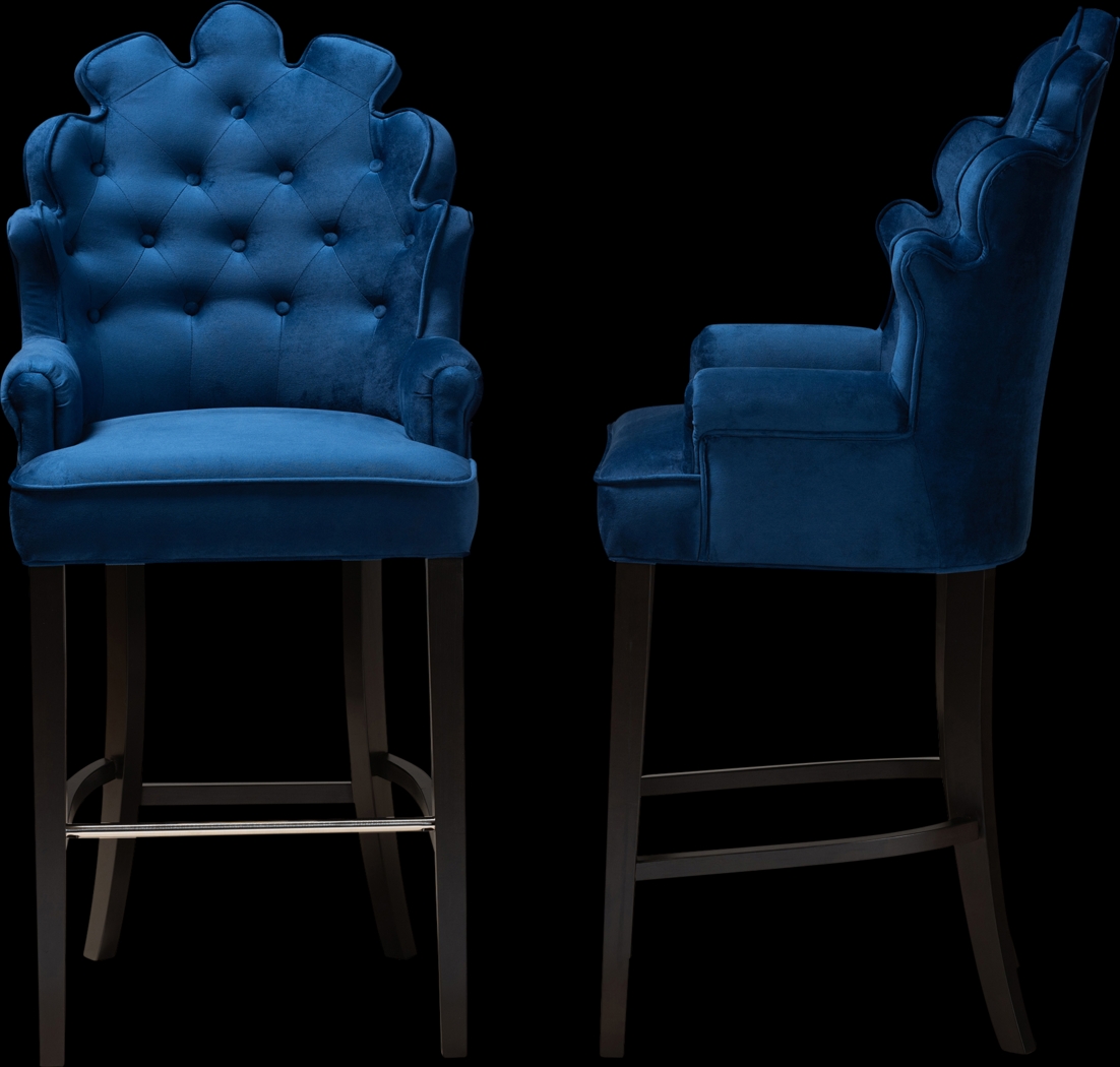 Charboonet Blue Barstool, Set of 2 - Thumbnail - Image 3