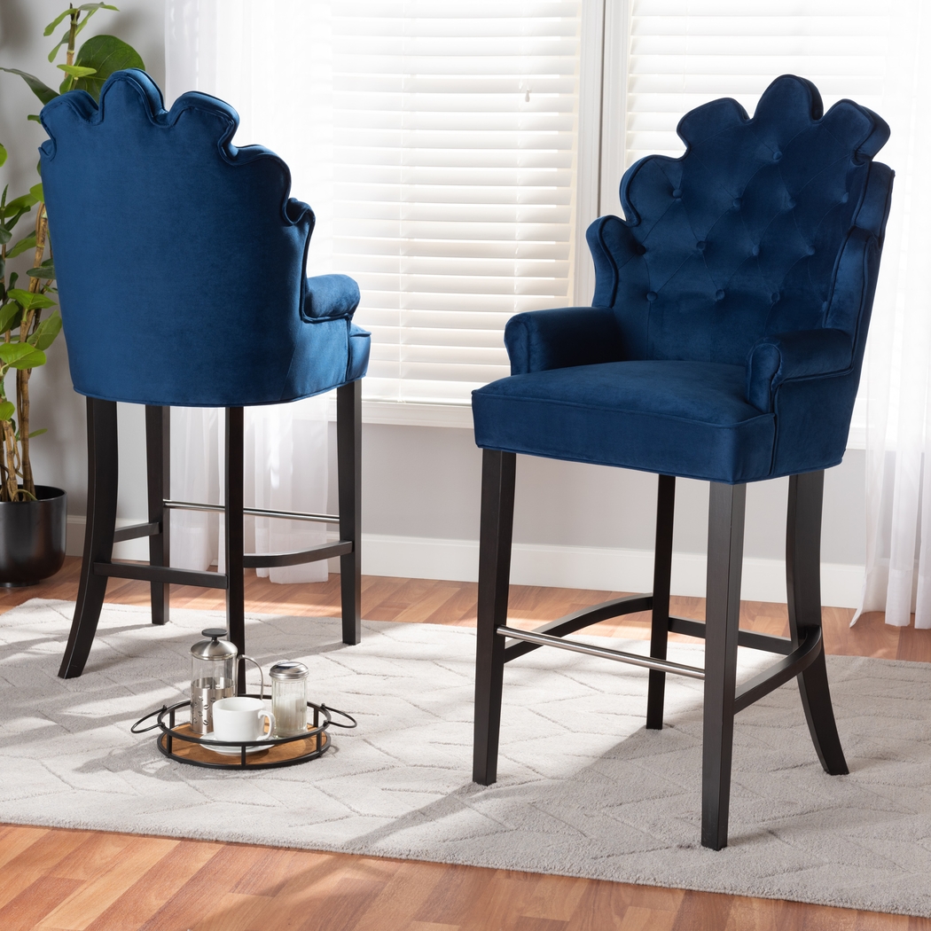 Charboonet Blue Barstool, Set of 2 - Thumbnail - Image 6
