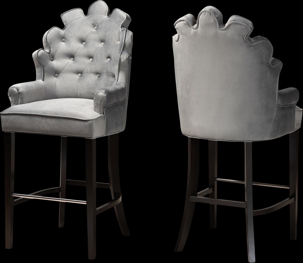 Charboonet Gray Barstool, Set of 2 - Thumbnail - Image 1