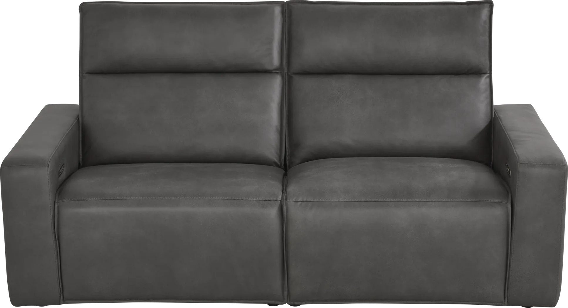 ModularTwo Charcoal 2 Pc Dual Power Reclining Loveseat - Thumbnail - Image 2