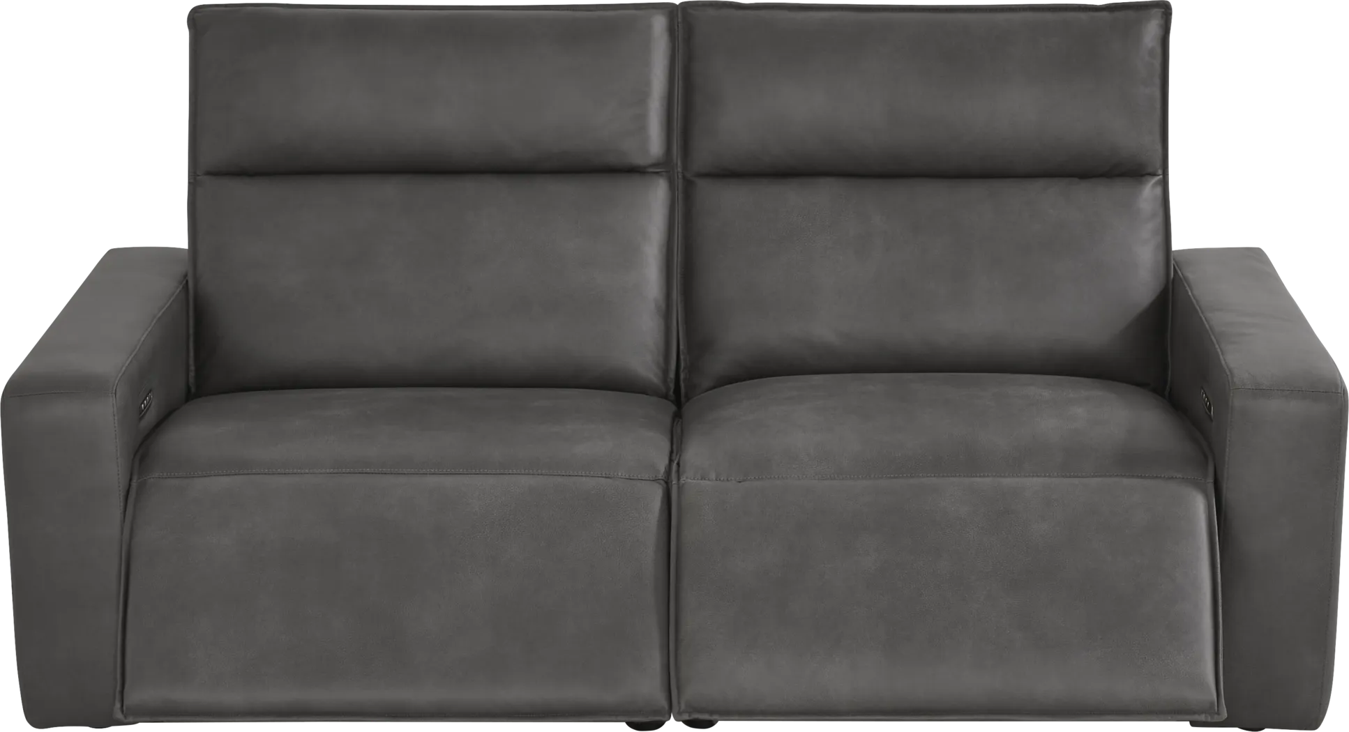 ModularTwo Charcoal 2 Pc Dual Power Reclining Loveseat - Thumbnail - Image 1