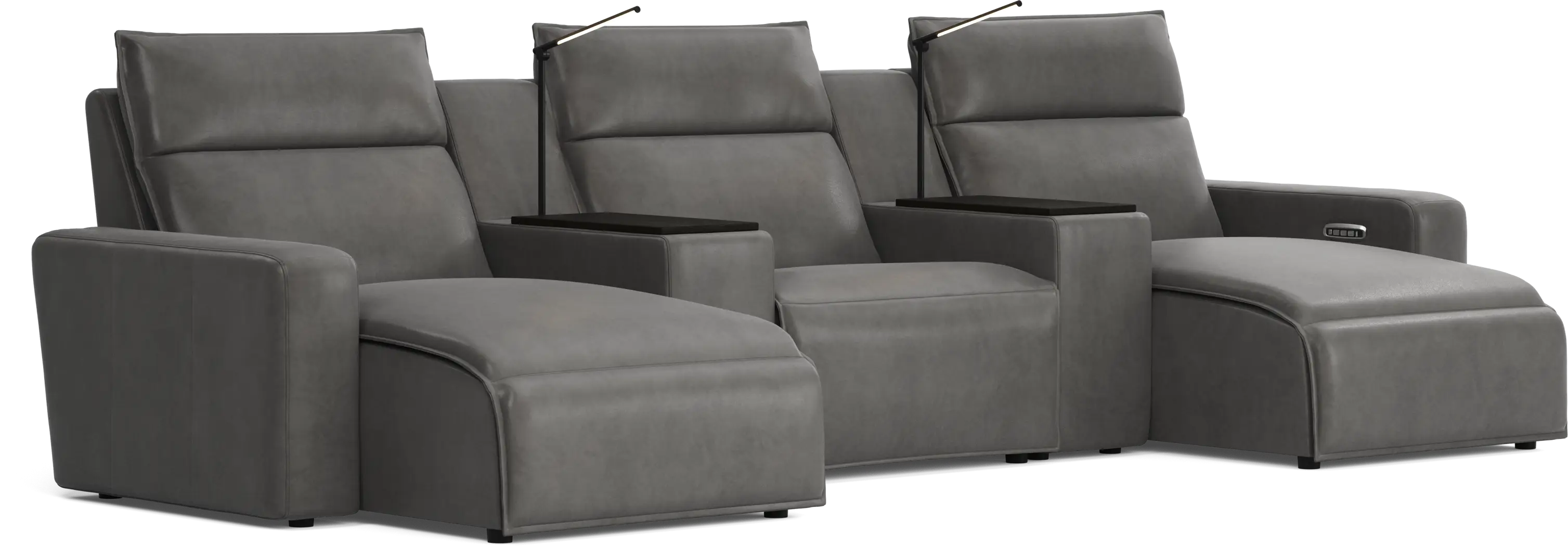 Charcoal 5 Pc Dual Power Reclining ModularTwo - Thumbnail - Image 3