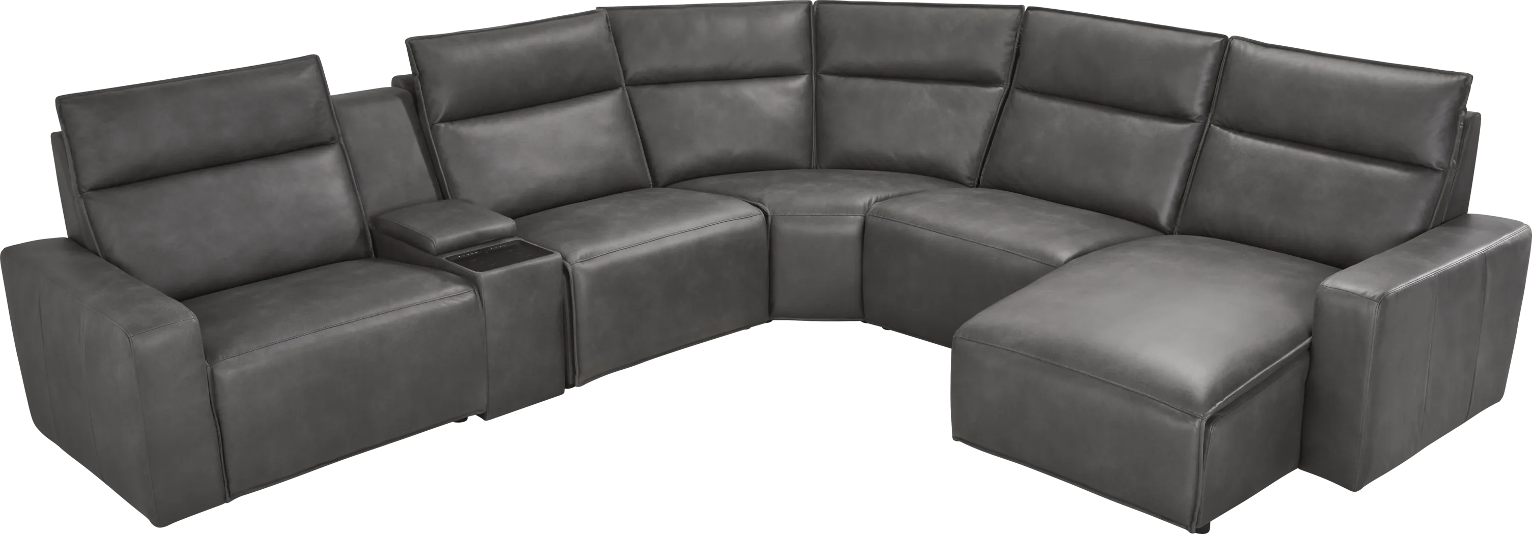Charcoal 6 Pc Dual Power Reclining ModularTwo - Thumbnail - Image 1