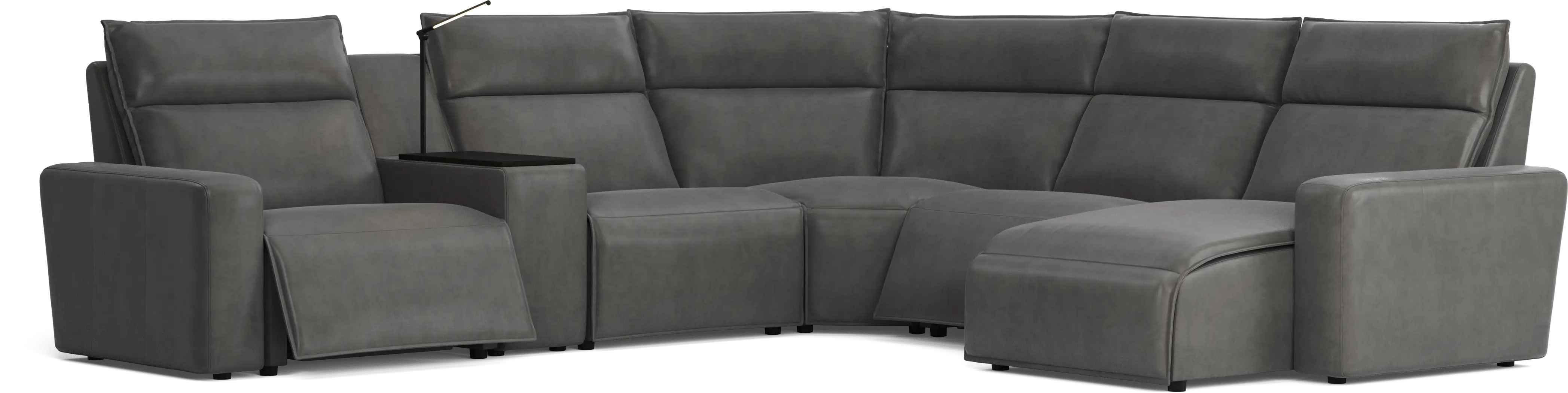 Charcoal 6 Pc Dual Power Reclining ModularTwo - Thumbnail - Image 1