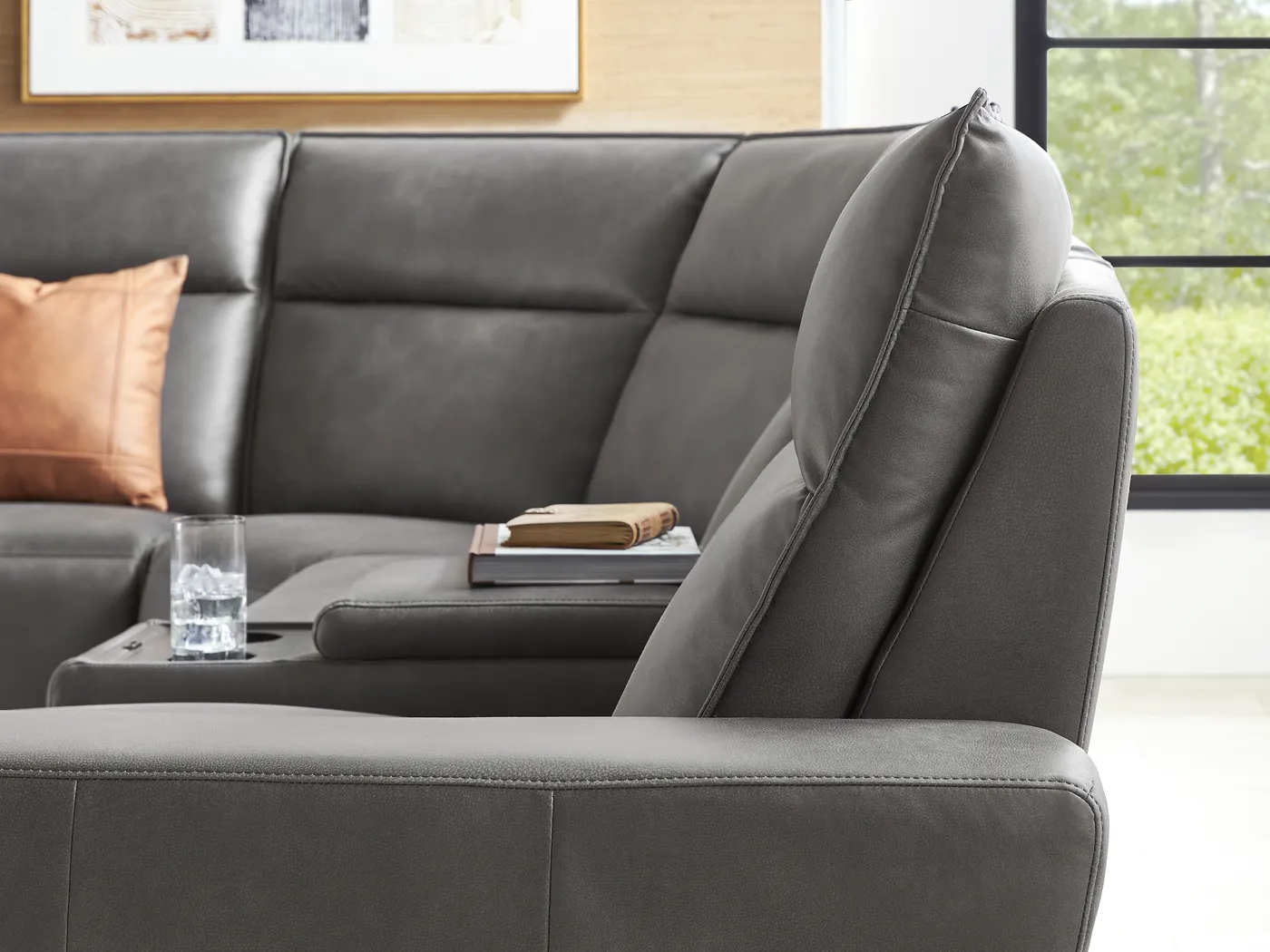 Charcoal 6 Pc Dual Power Reclining ModularTwo - Image 3