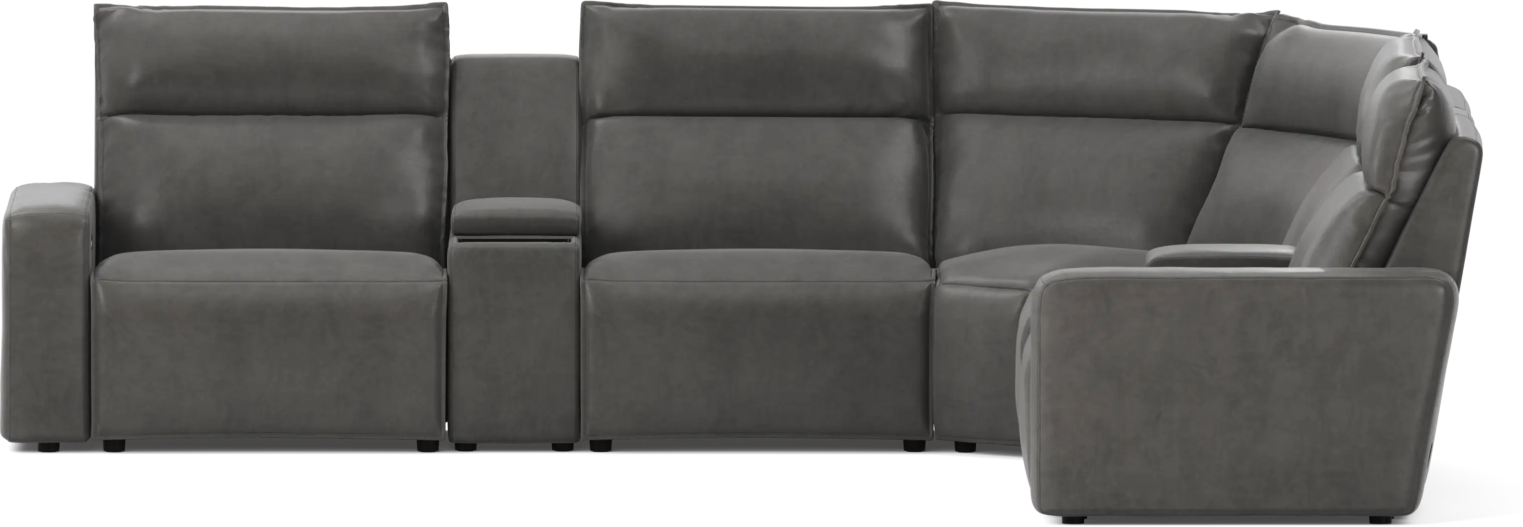 Charcoal 7 Pc Dual Power Reclining ModularTwo with Media Consoles - Thumbnail - Image 2