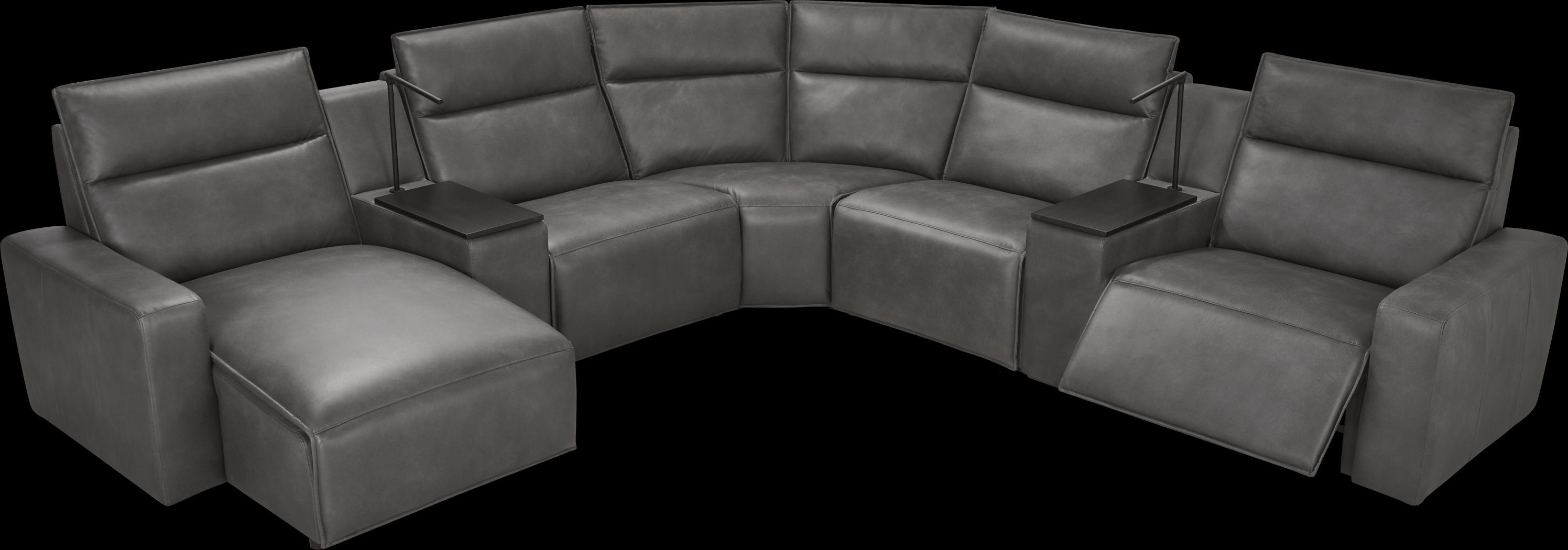 Charcoal 7 Pc Dual Power Reclining ModularTwo - Thumbnail - Image 1