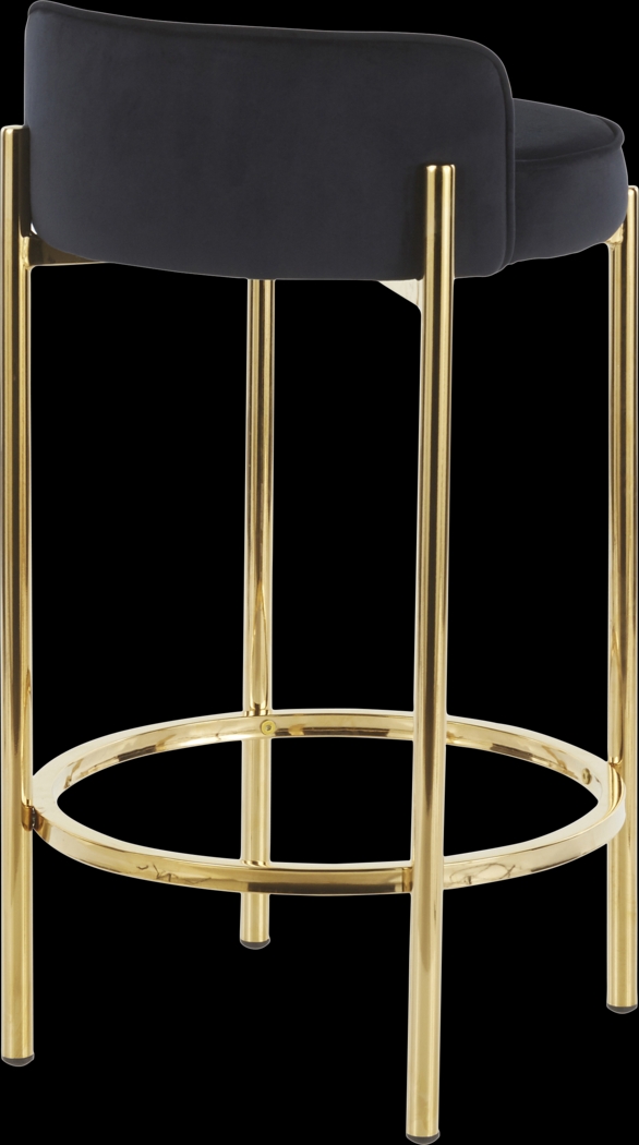 Chardan Black Counter Height Stool, Set of 2 - Thumbnail - Image 4