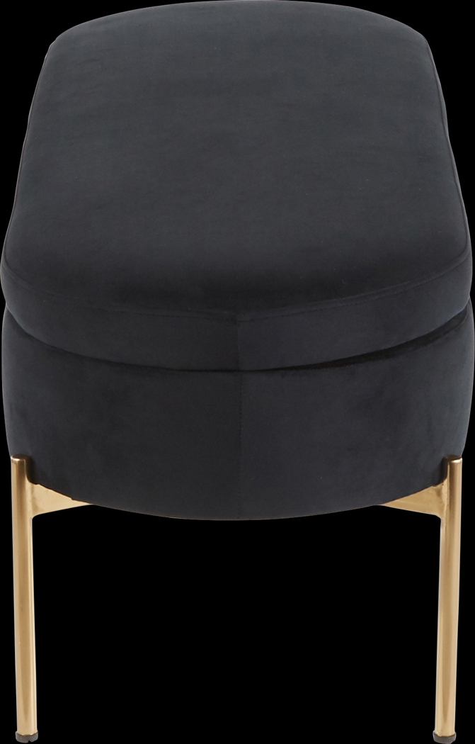 Chardan Black Storage Bench - Thumbnail - Image 3