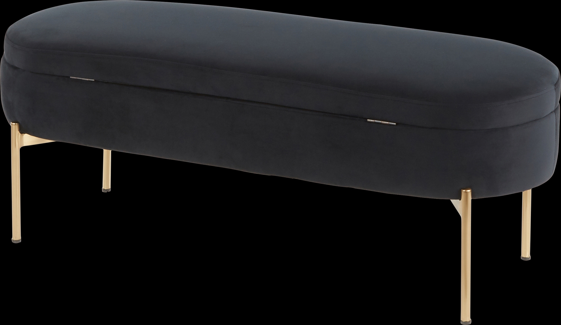 Chardan Black Storage Bench - Thumbnail - Image 4