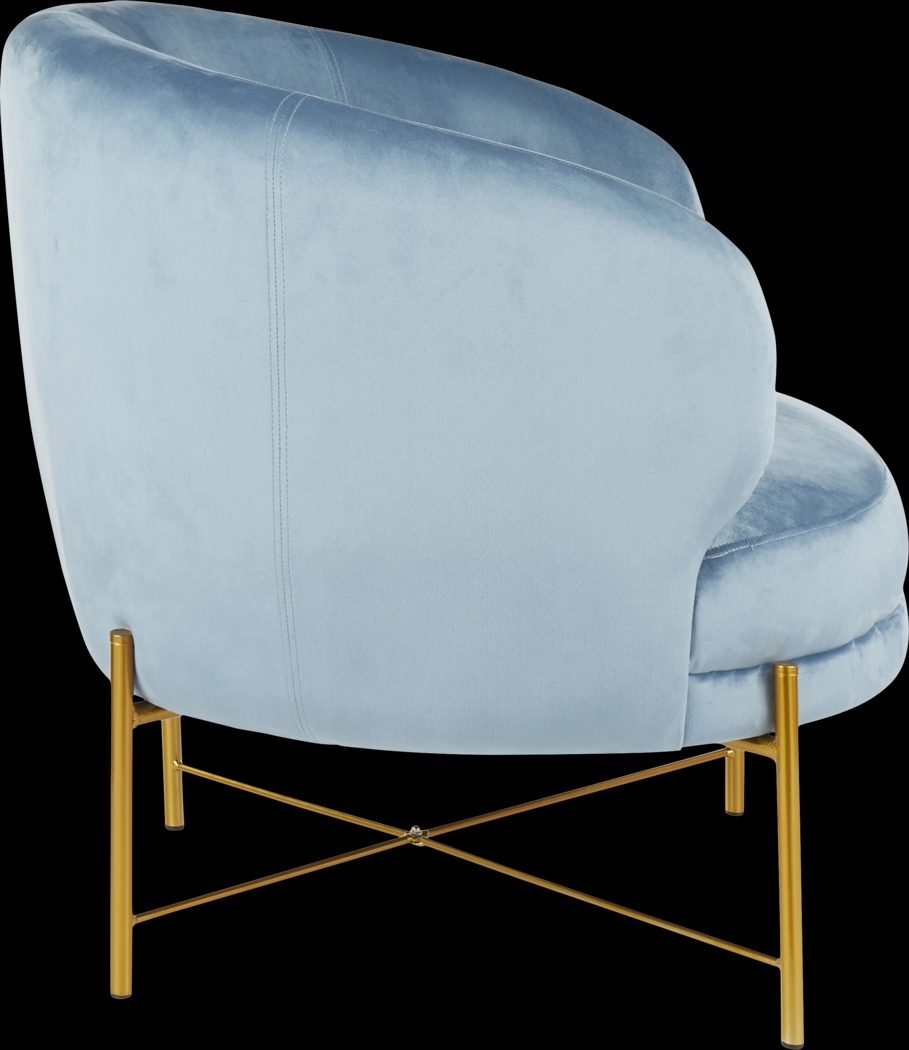 Chardan Blue Accent Chair - Thumbnail - Image 2
