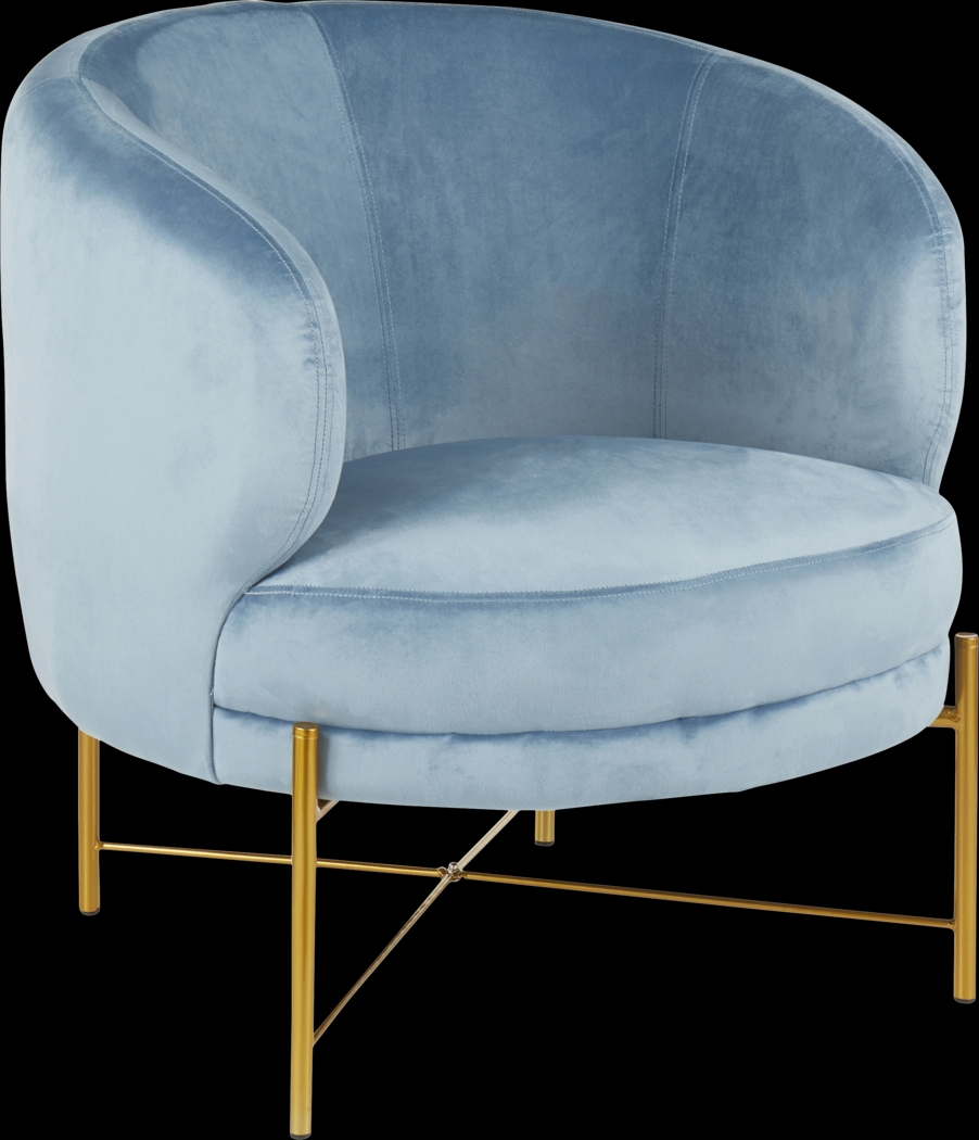 Chardan Blue Accent Chair - Thumbnail - Image 1