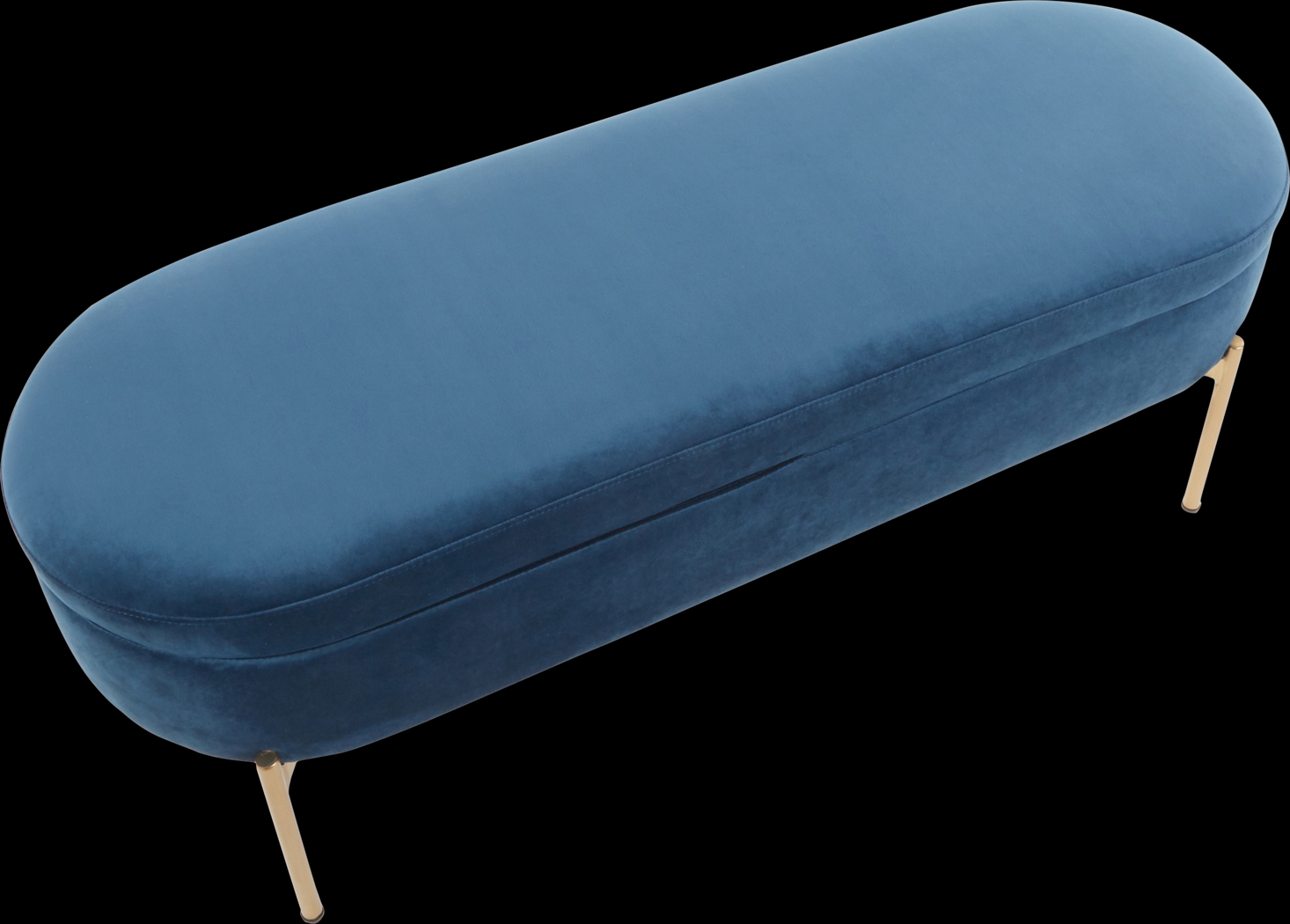 Chardan Blue Storage Bench - Thumbnail - Image 2