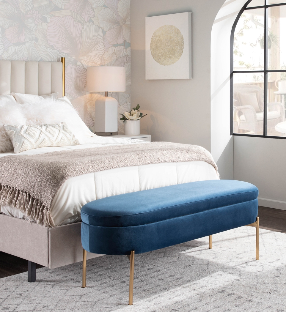 Chardan Blue Storage Bench - Thumbnail - Image 13