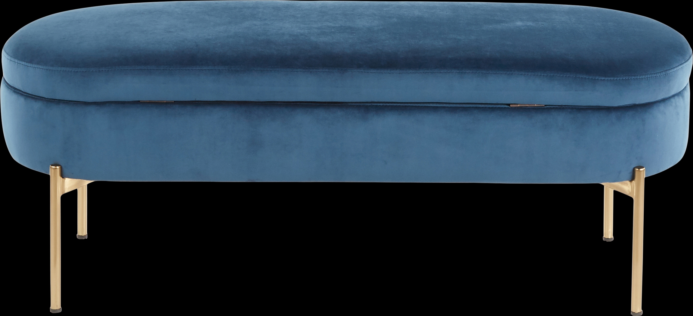 Chardan Blue Storage Bench - Thumbnail - Image 4