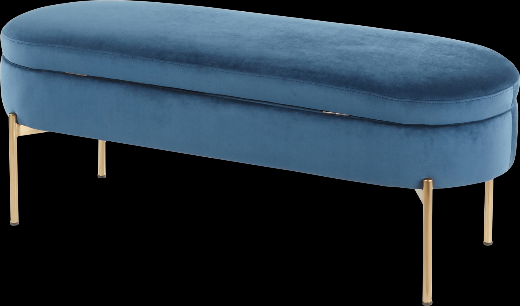 Chardan Blue Storage Bench - Thumbnail - Image 5