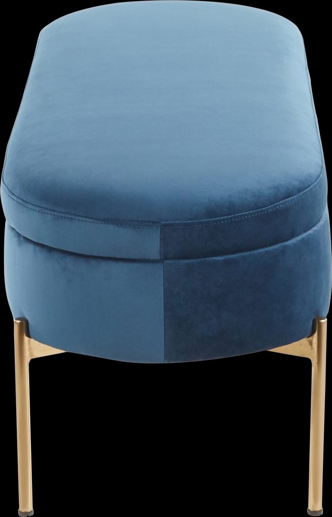 Chardan Blue Storage Bench - Thumbnail - Image 6