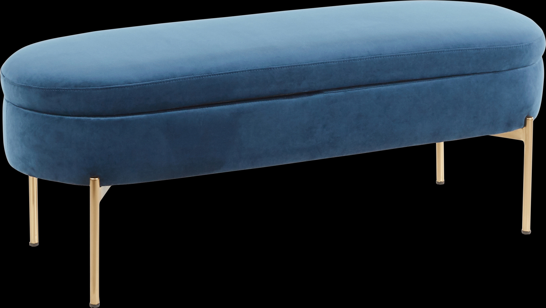 Chardan Blue Storage Bench - Thumbnail - Image 1
