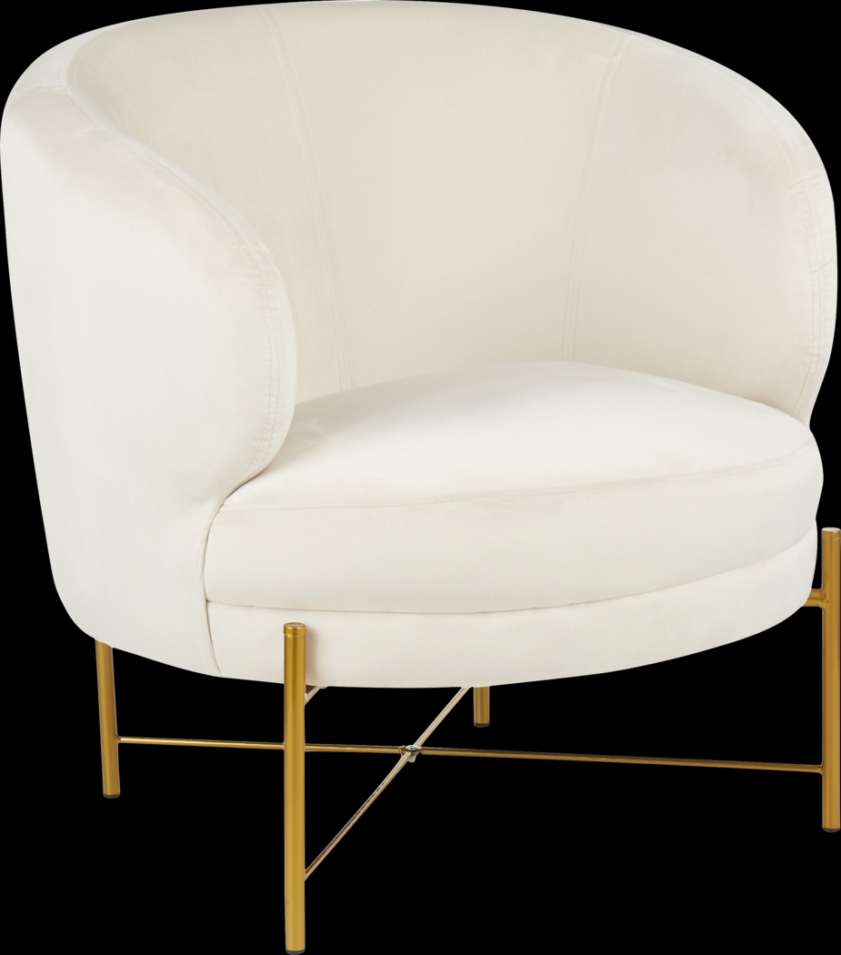 Chardan Cream Accent Chair - Thumbnail - Image 1