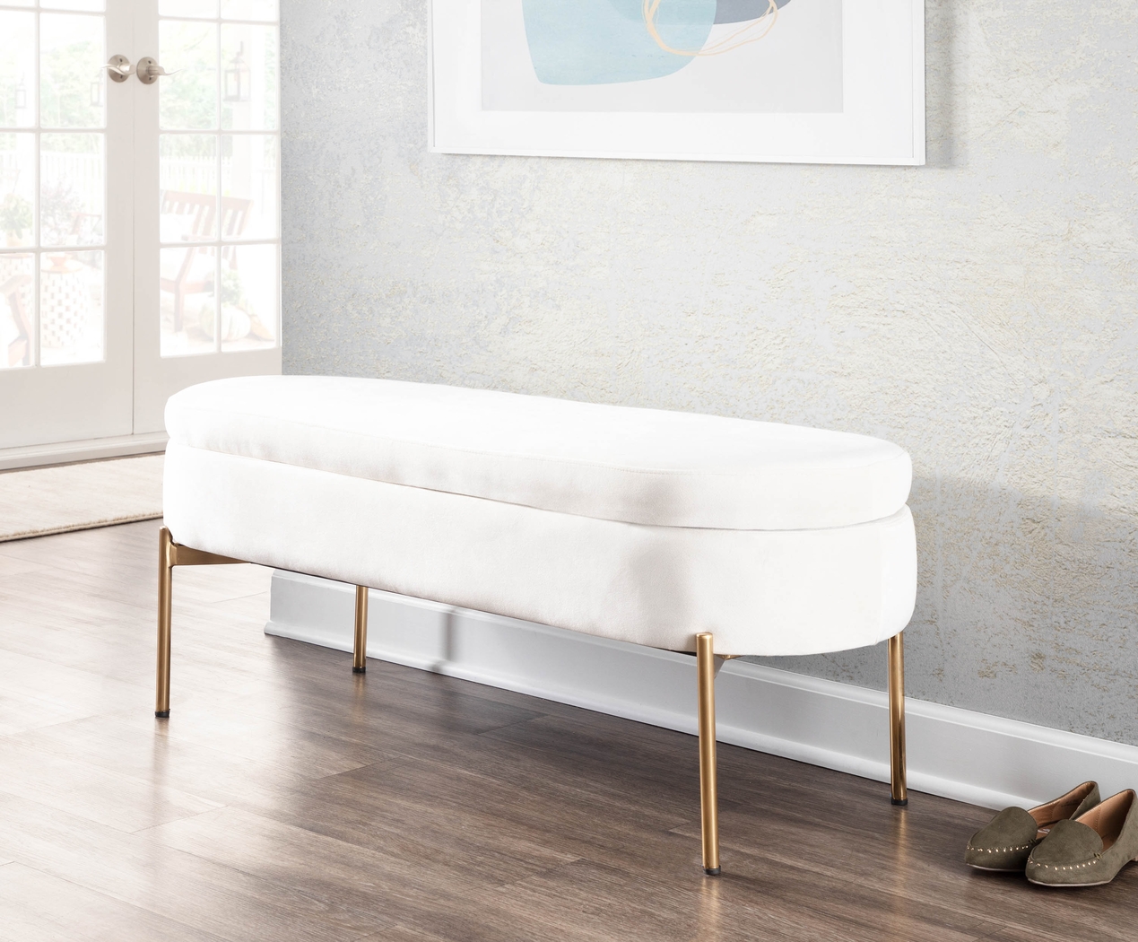 Chardan Cream Storage Bench - Thumbnail - Image 12