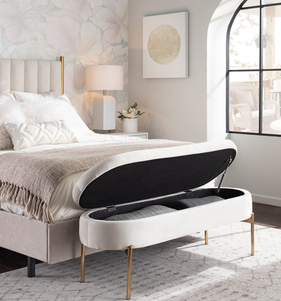 Chardan Cream Storage Bench - Thumbnail - Image 14