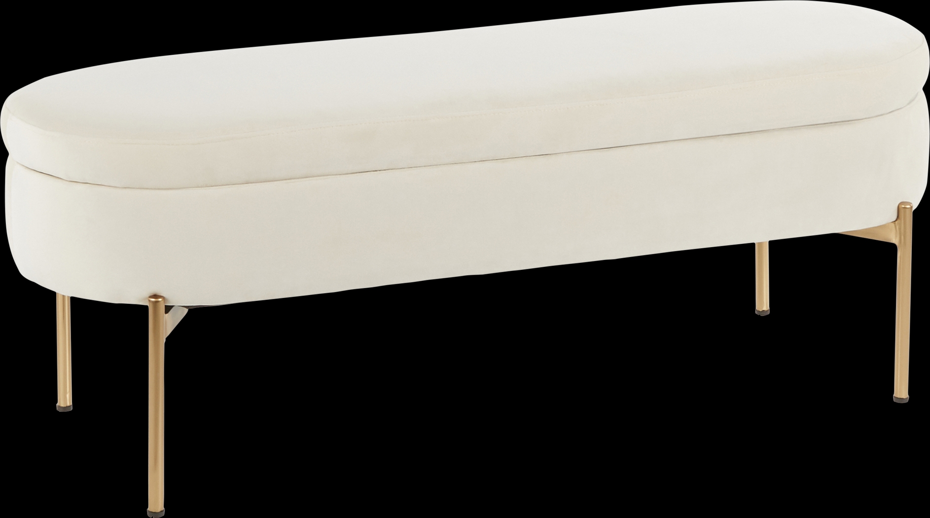 Chardan Cream Storage Bench - Thumbnail - Image 1