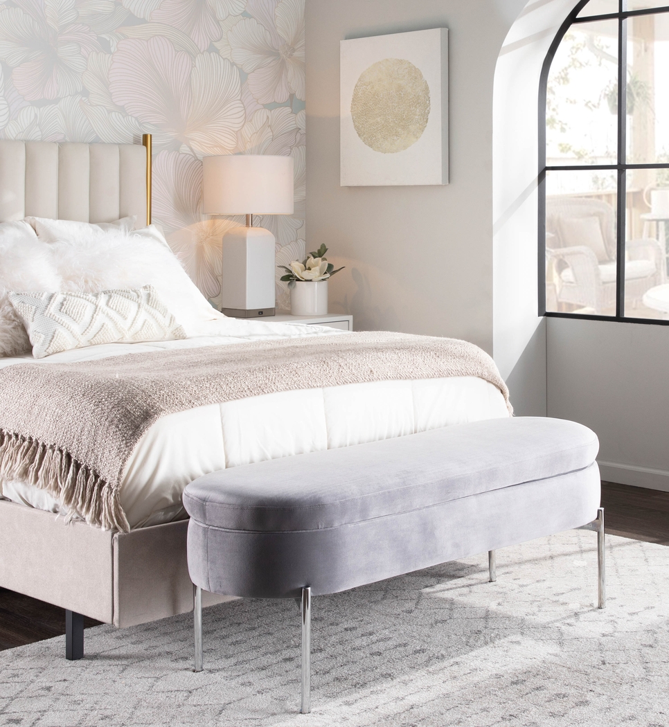 Chardan Gray Storage Bench - Thumbnail - Image 12