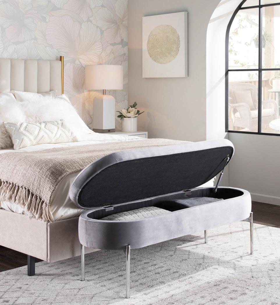 Chardan Gray Storage Bench - Thumbnail - Image 13