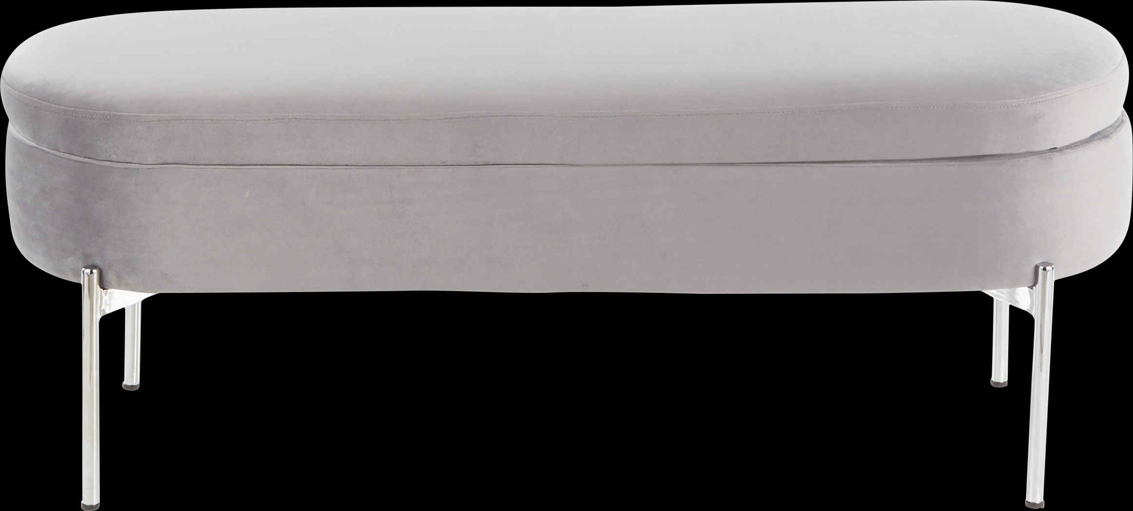 Chardan Gray Storage Bench - Thumbnail - Image 3