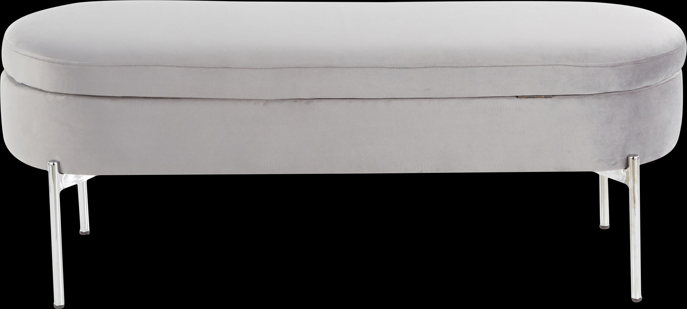 Chardan Gray Storage Bench - Thumbnail - Image 4