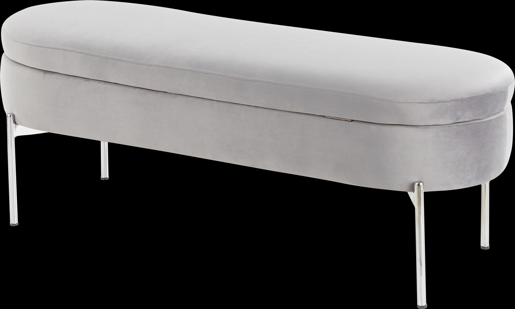 Chardan Gray Storage Bench - Thumbnail - Image 5